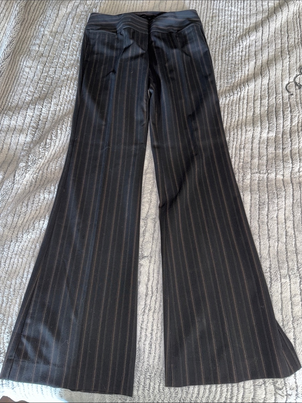 Express Black Pinstripe Wide-Leg Pants